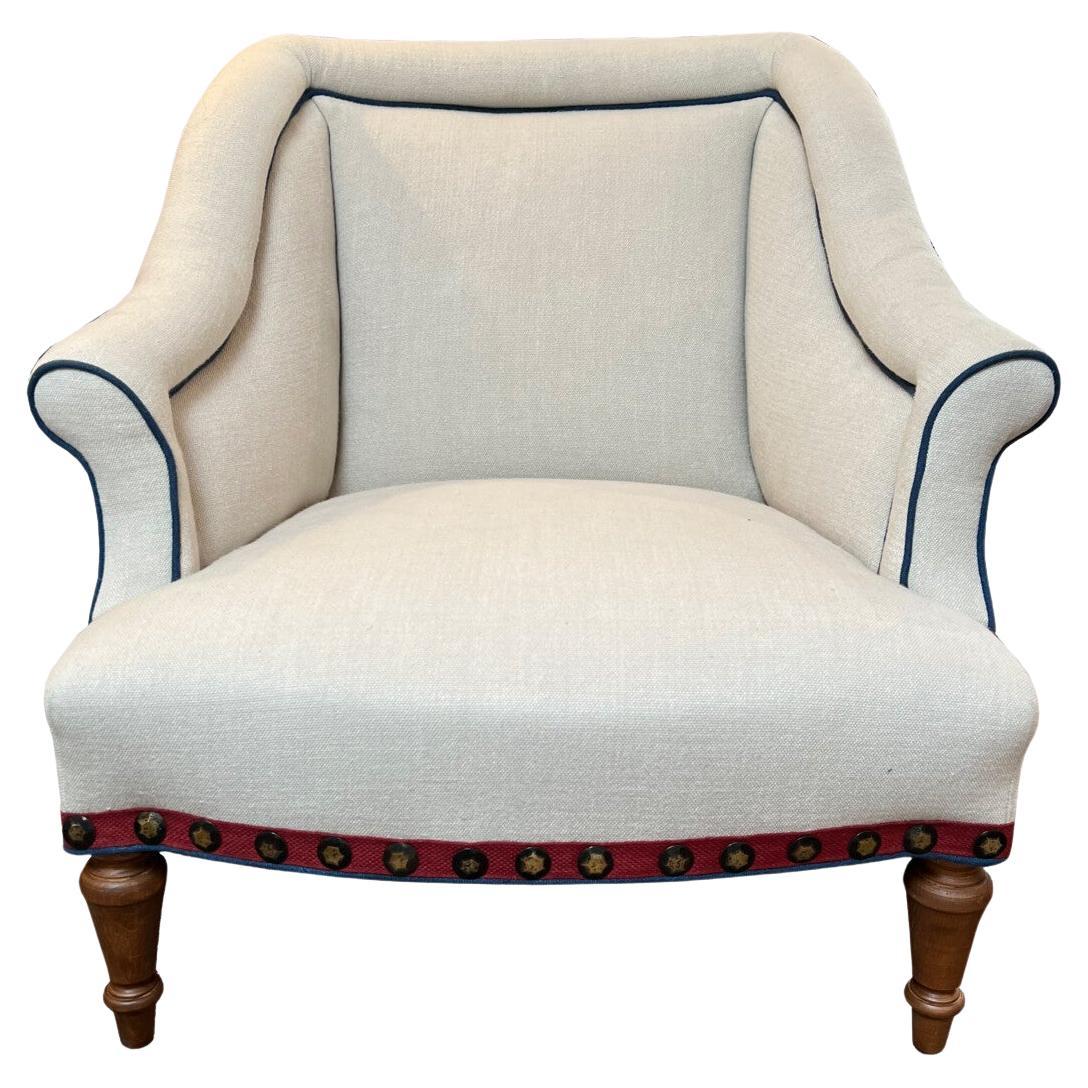 Radnor Chair with Thomas O’Brien fabric on back