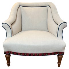 Vintage Radnor Chair with Thomas O’Brien fabric on back