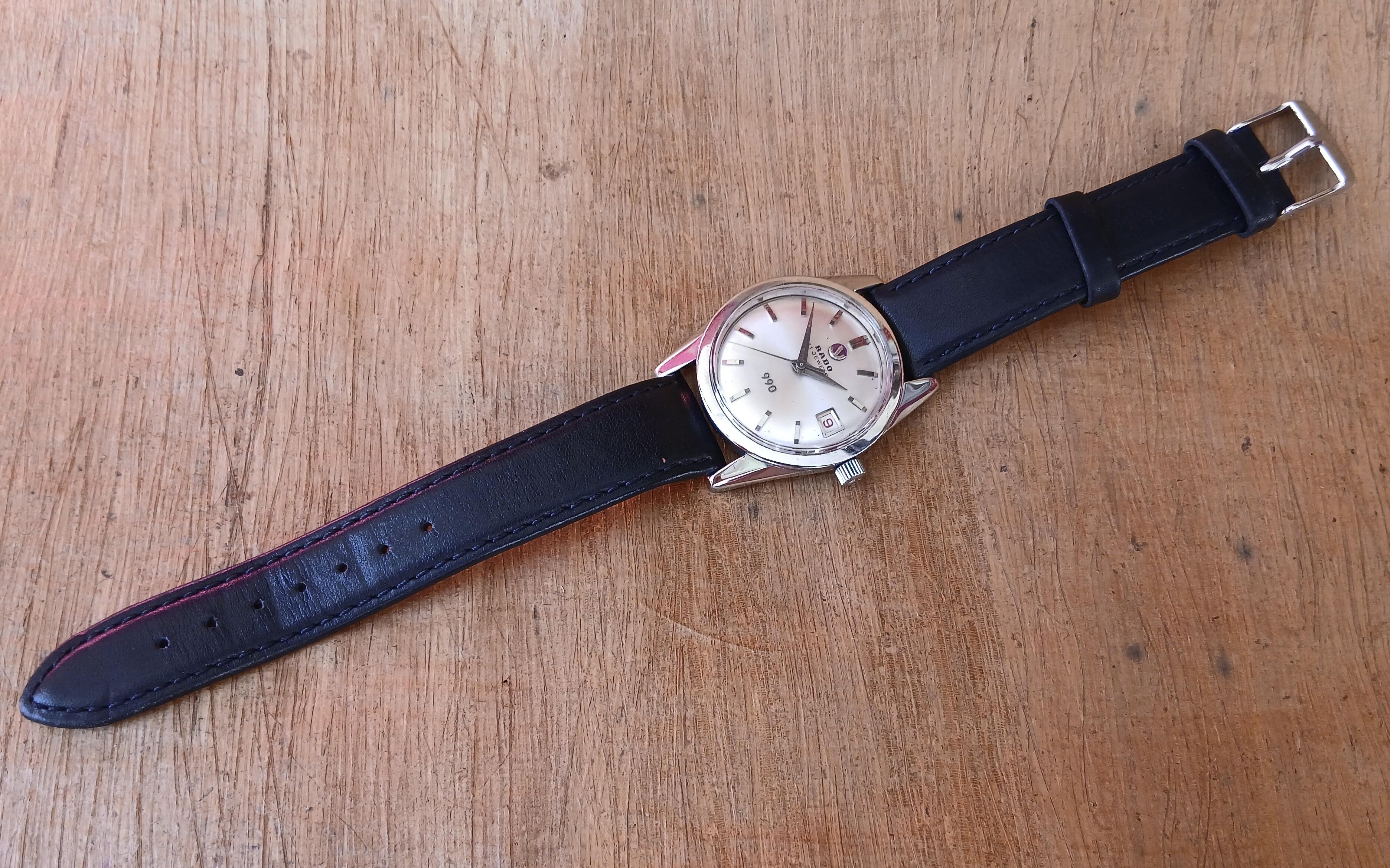 Rado 990 Vintage 41 Jewels Date Automatic Mens Watch en vente 8