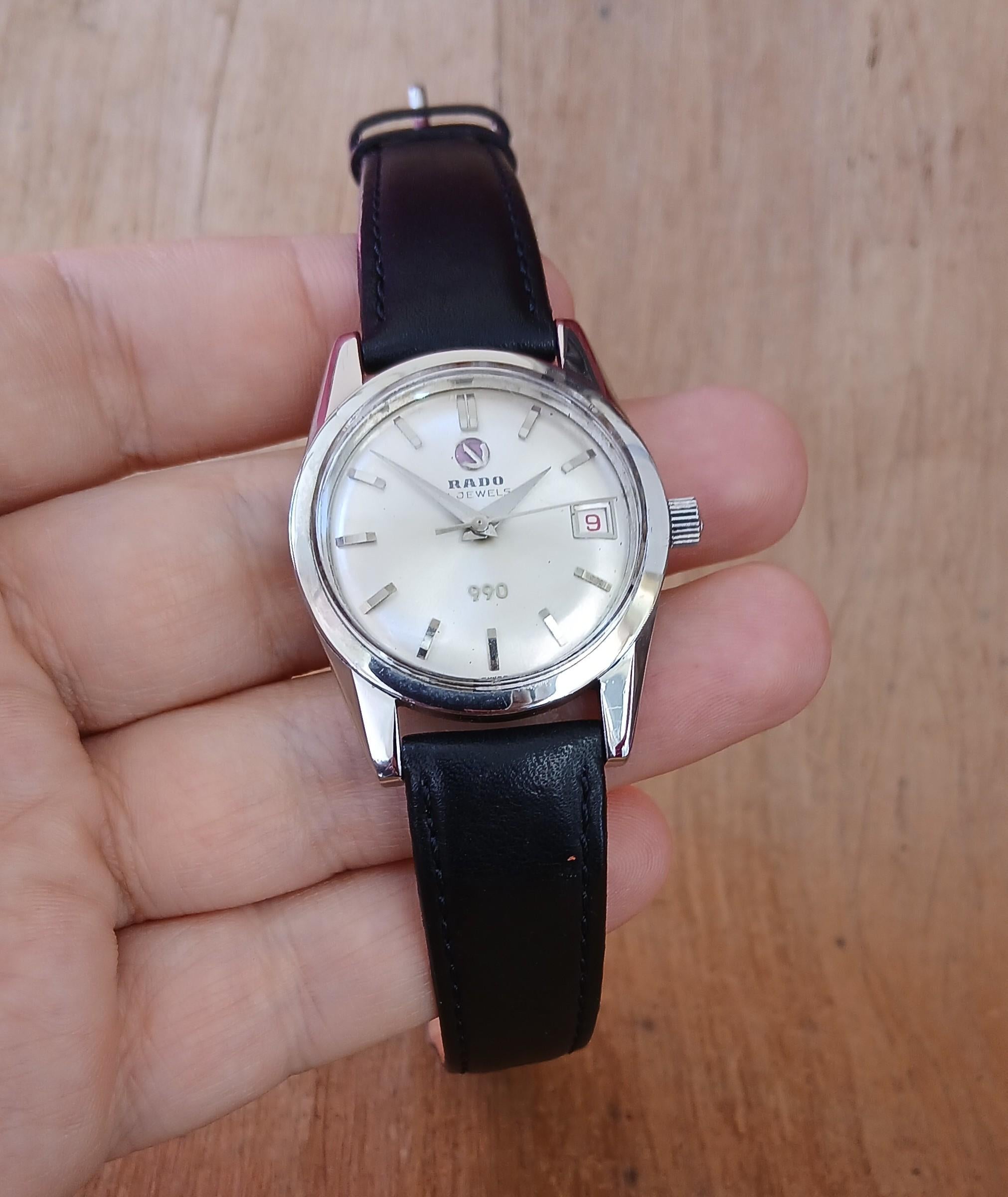 Rado 990 Vintage 41 Jewels Date Automatic Mens Watch Unisexe en vente