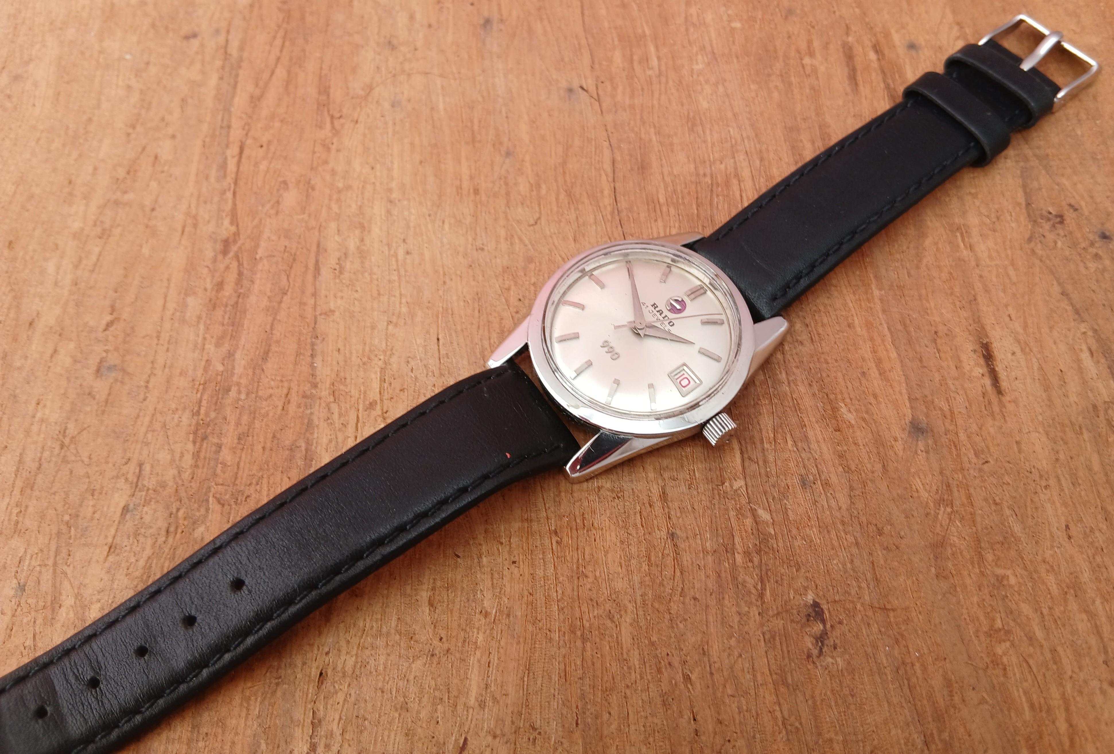 Rado 990 Vintage 41 Jewels Date Automatic Mens Watch en vente 1