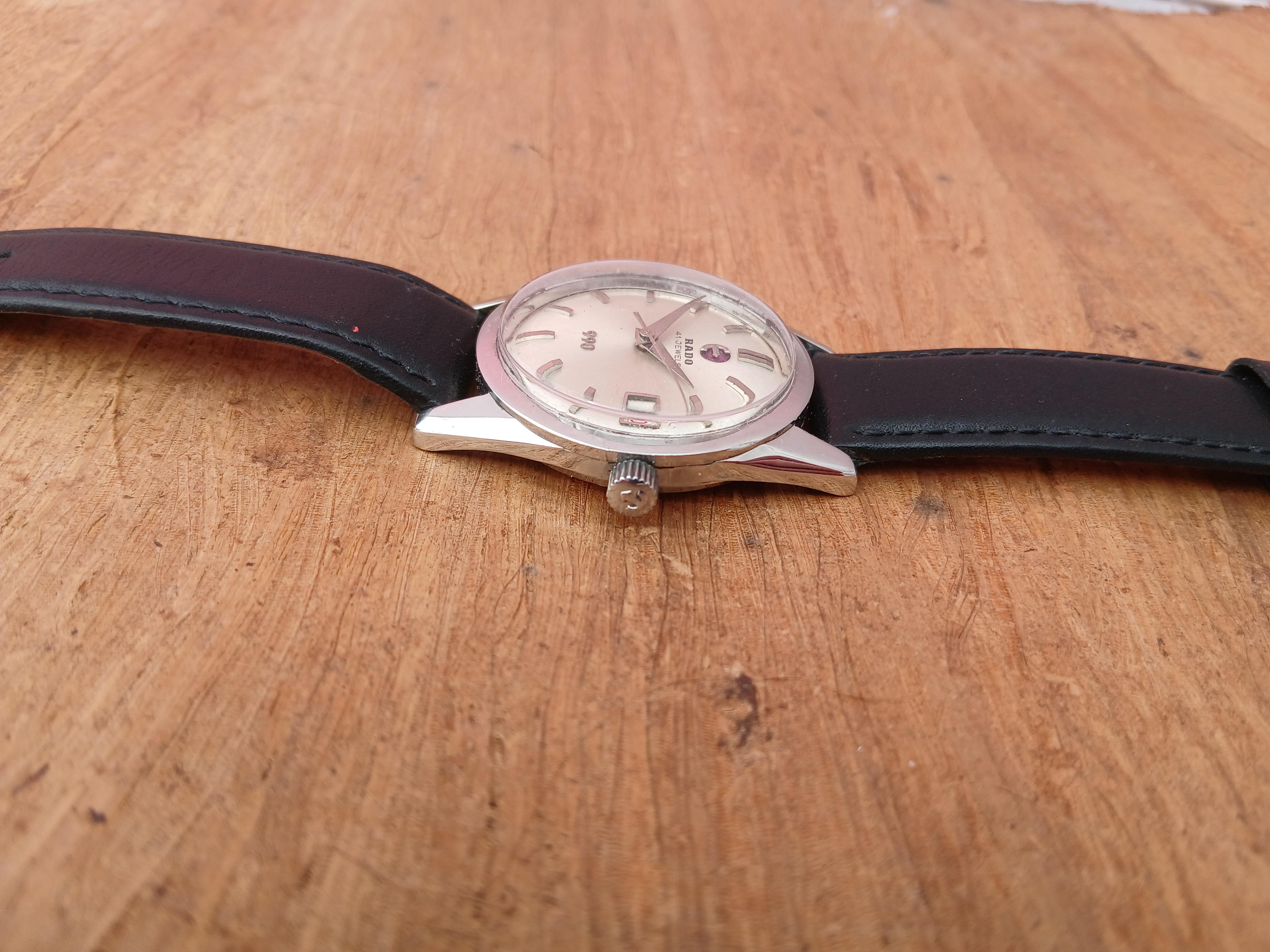 Rado 990 Vintage 41 Jewels Date Automatic Mens Watch en vente 2