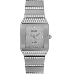 Rado Anatom 18k White Gold Silver Dial Diamonds Quartz Ladies Watch R91168718