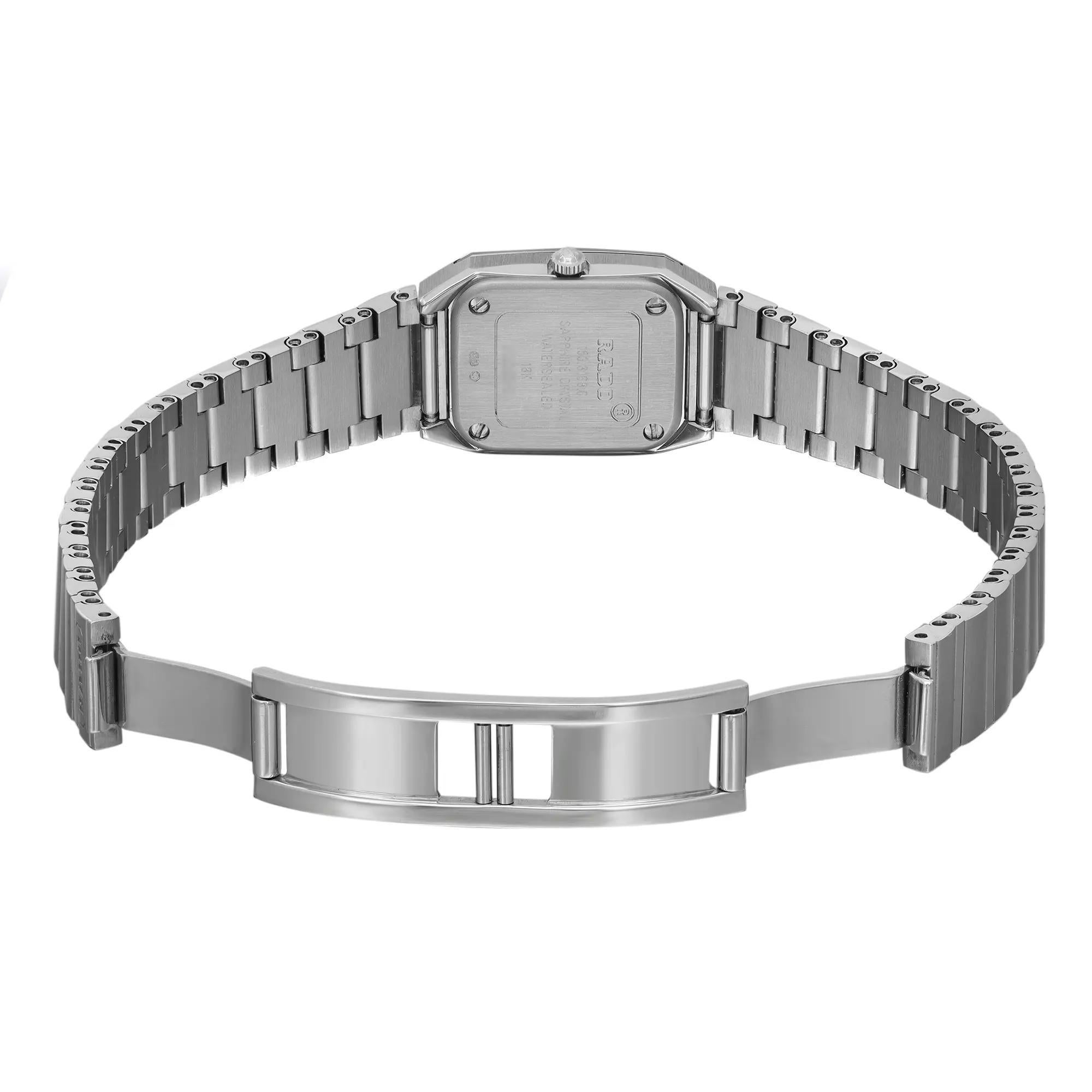 Rado Anatom 18k White Gold Silver Dial Diamonds Quartz Ladies Watch R91168718 For Sale 2