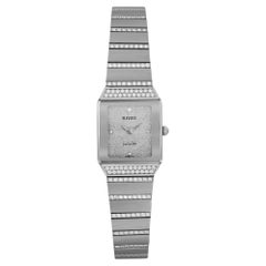 Rado Anatom 18k White Gold Silver Dial Diamonds Quartz Ladies Watch R91168718