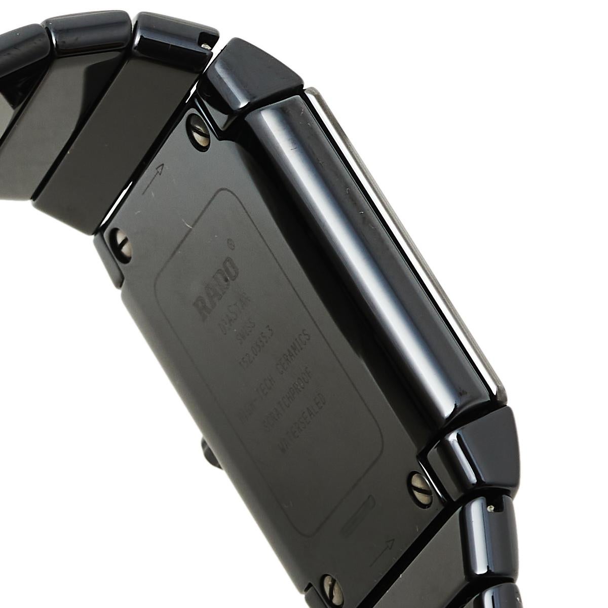 Contemporary Rado Black Ceramic Jubile 152.0335.3 Men's Wristwatch 30 mm