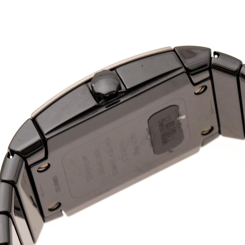 Contemporary Rado Black Ceramic Titanium Sintra 156.0723.3 Men's Wristwatch 35 mm For Sale
