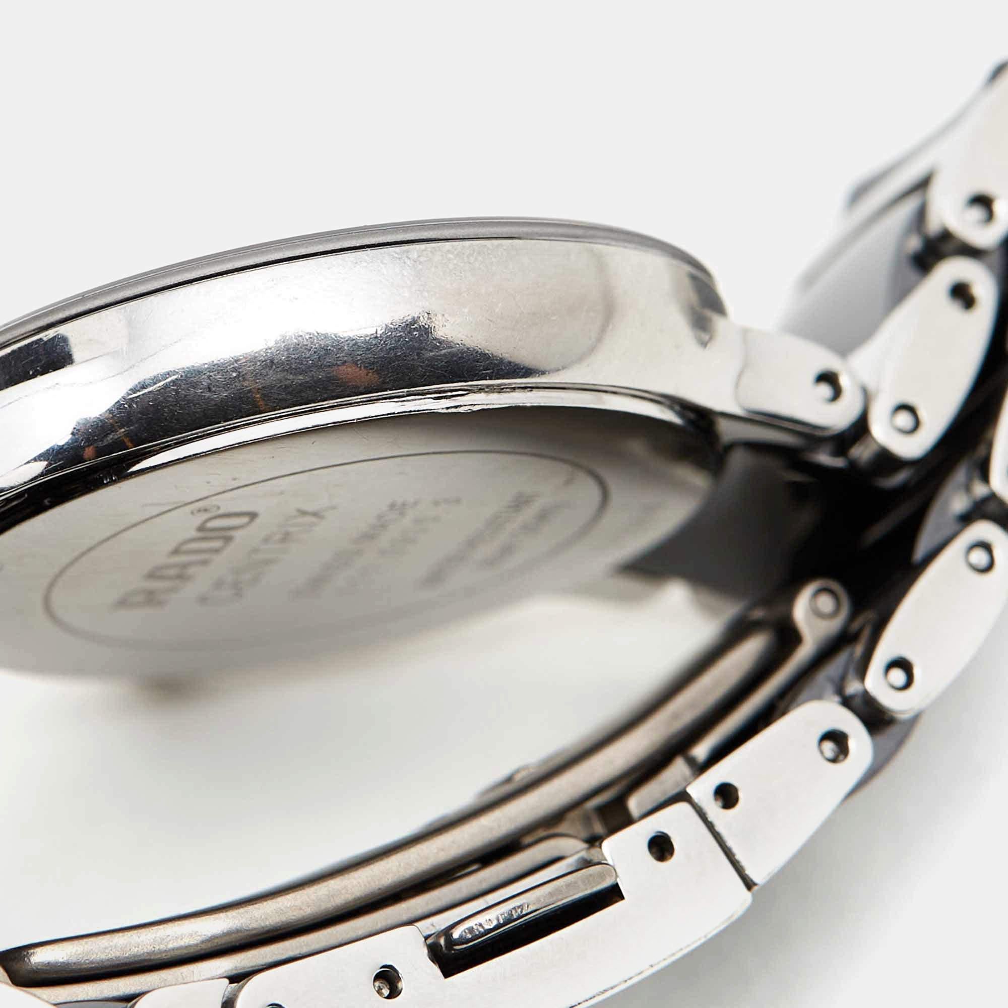 Rado Black Diamond Ceramic Stainless Steel Centrix R30935712 Women's Wristwatch  In Fair Condition In Dubai, Al Qouz 2