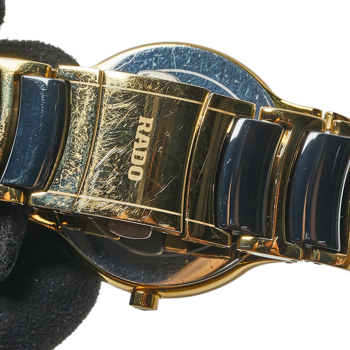 Rado Black Gold PVD Ceramic Centrix Jubile 115.0929.3 Men's Wristwatch 38 mm 1