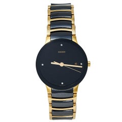 Rado Black Gold PVD Ceramic Centrix Jubile 115.0929.3 Men's Wristwatch 38 mm