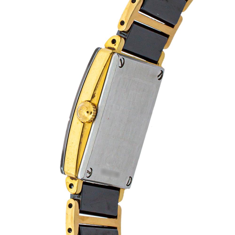 Contemporary Rado Black Gold Tone Titanium Ceramic Integral Jubilee Women's  Wristwatch 18 mm