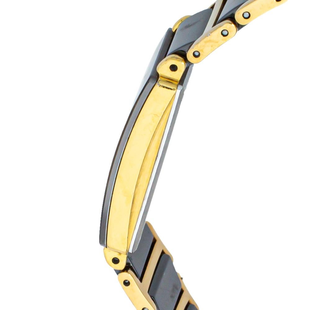 Rado Black Gold Tone Titanium Ceramic Integral Jubilee Women's  Wristwatch 18 mm In Fair Condition In Dubai, Al Qouz 2