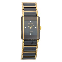 Rado Black Gold Tone Titanium Ceramic Integral Jubilee Women's  Wristwatch 18 mm