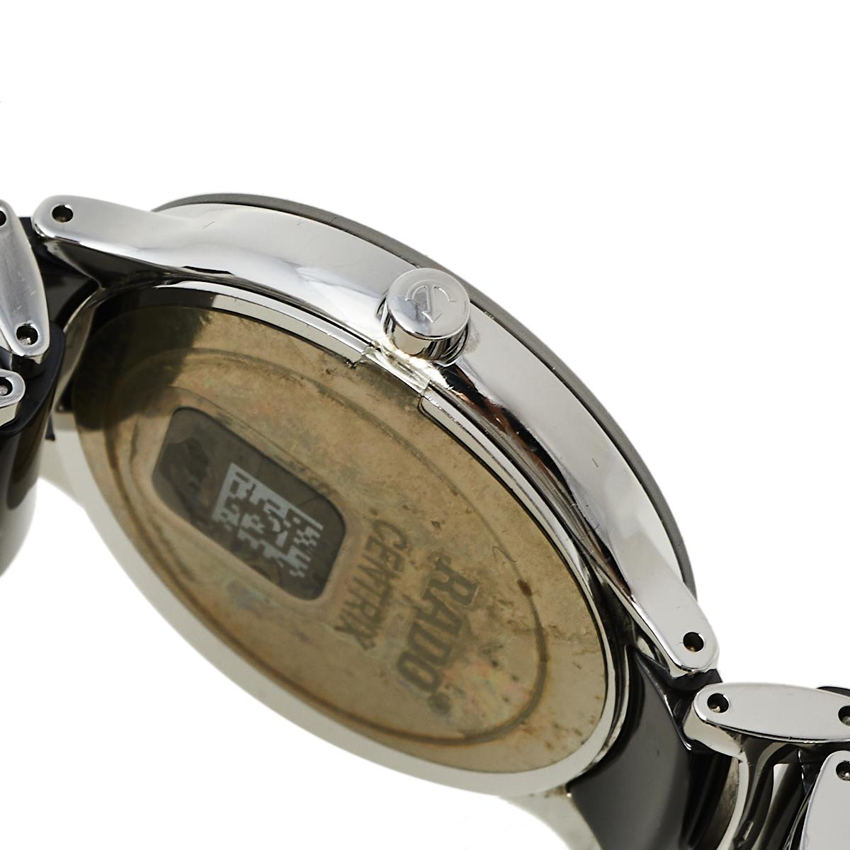 Rado Black Stainless Steel Ceramic Centrix Diamonds Unisex Wristwatch 38 mm 3