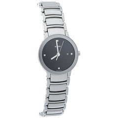 Rado Black Stainless Steel Diamond Centrix 111.0928.3 Women's Wristwatch 28 mm