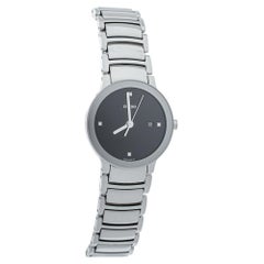 Rado Black Stainless Steel Diamond Centrix 111.0928.3 Women's Wristwatch 28 mm