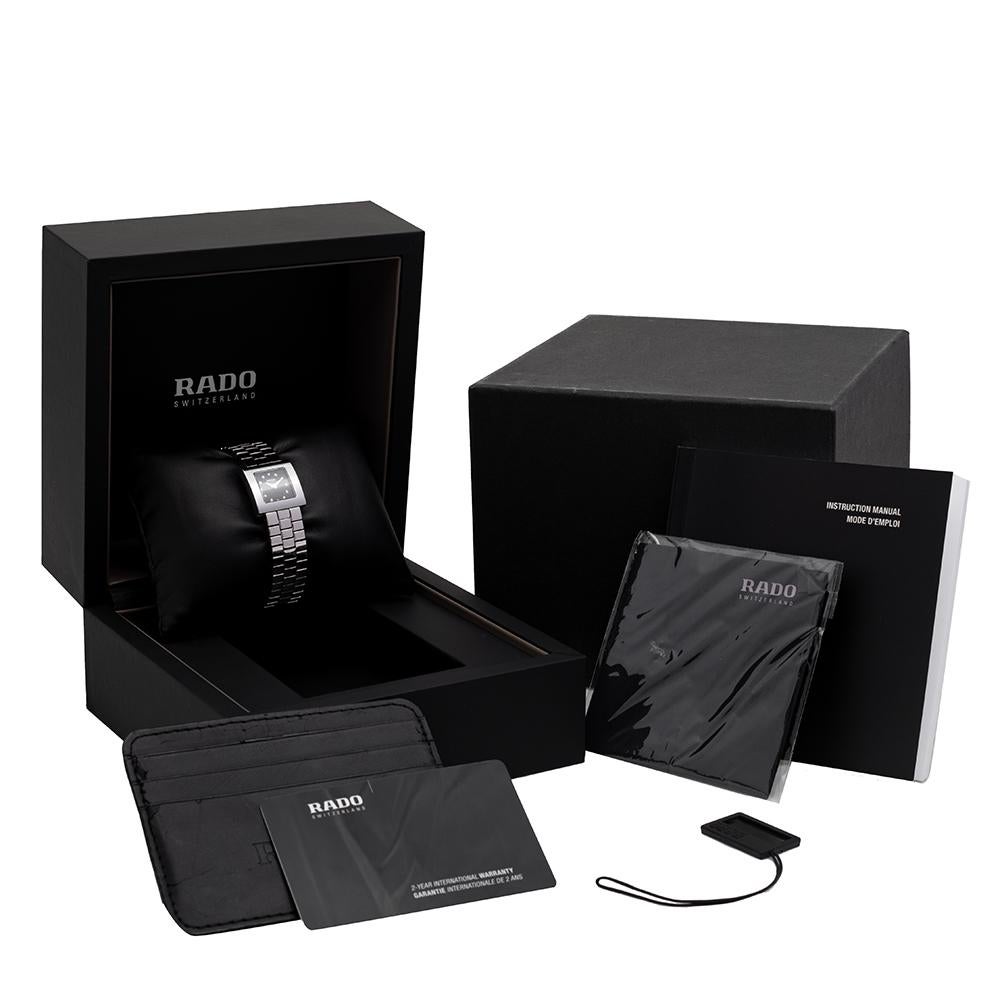 Rado Black Stainless Steel DiaStar 322.0682.3.070 Women's Wristwatch 20 mm 1