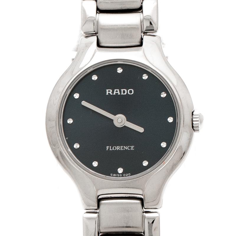 Rado Blue Stainless Steel Florence 322.3758.4 Women's Wristwatch 23 mm In Good Condition In Dubai, Al Qouz 2