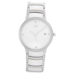 Rado Centrix Jubile Montre à quartz en acier et céramique avec cadran blanc pour hommes R30927722