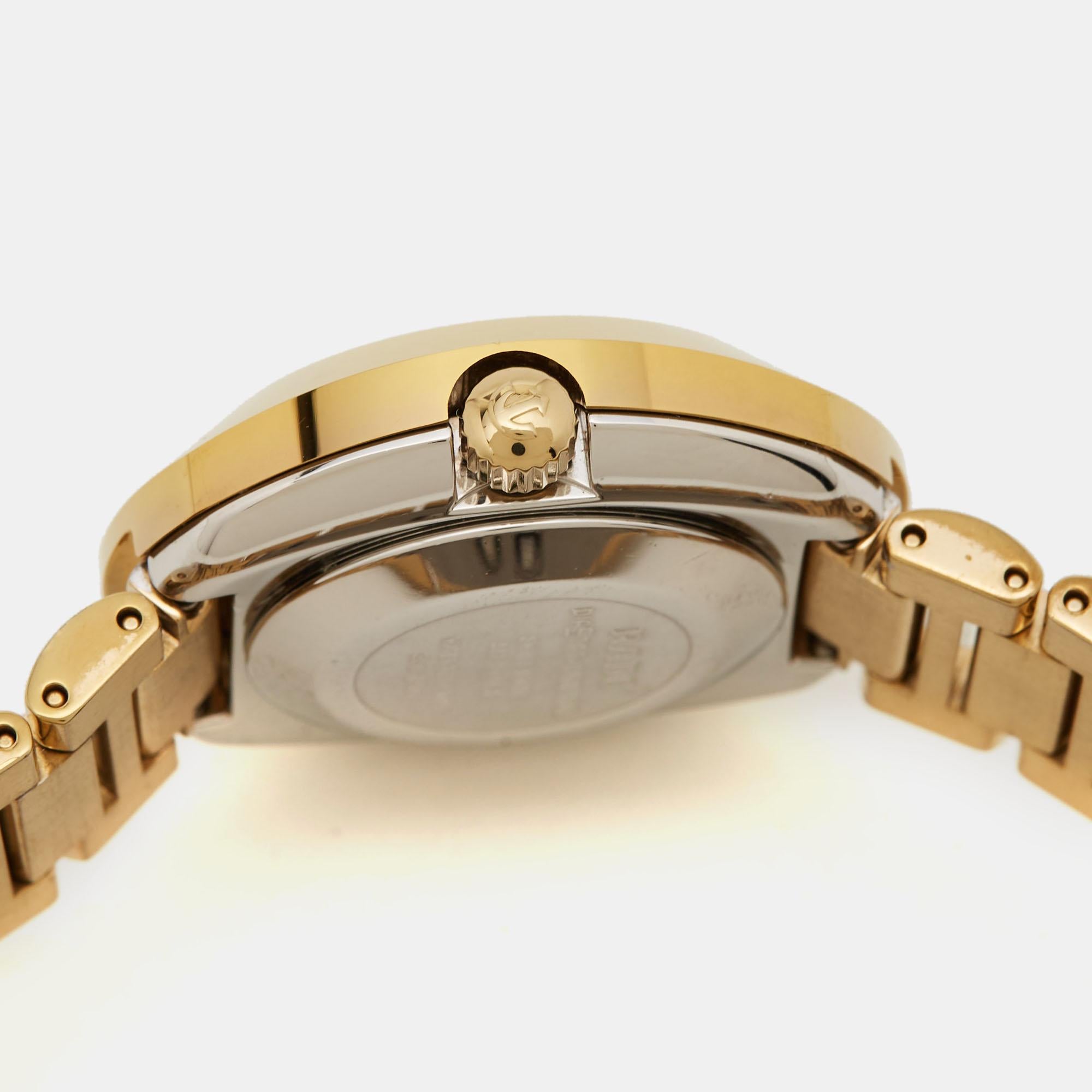 Rado Champagne Tungsten Gold Plated Stainless DiaStar Women's Wristwatch 27.30mm 2