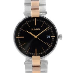 Rado Coupole L Rose Gold Tone Steel Black Dial Men's Quartz Watch R22852173