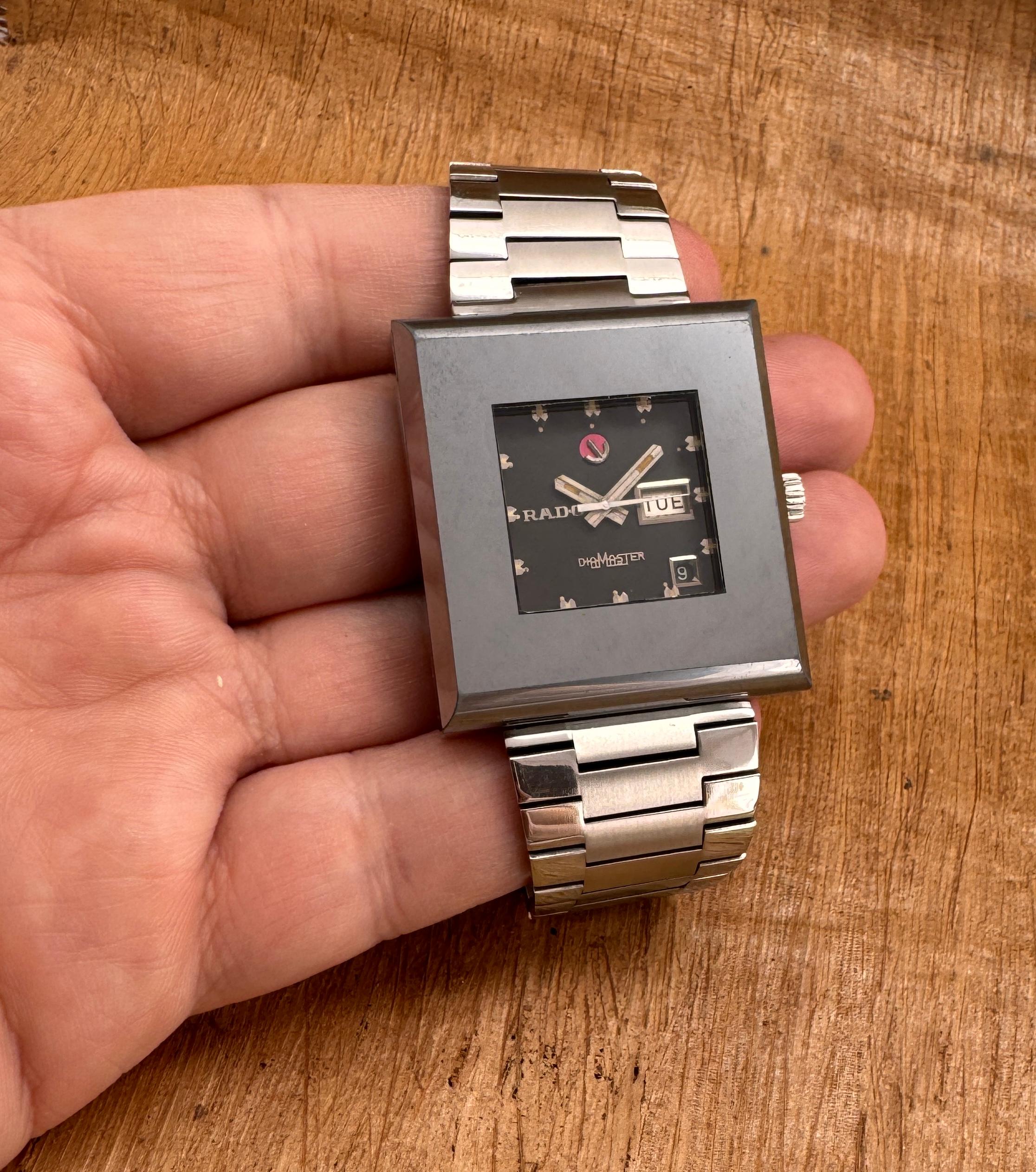 RADO DiaMaster 10 Automatico Grigio Data Giorno Bracciale Orologio formato Jumbo in scatola in vendita 9