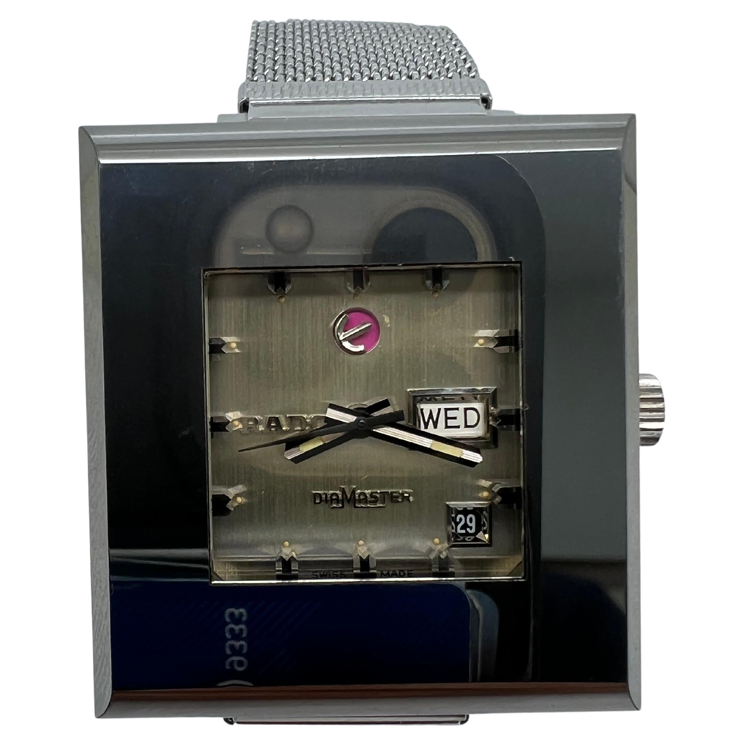 Rado Montre vintage rare Rado DiaMaster 10 Tumgsten avec boîtier antireflets et étui en vente
