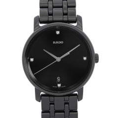 Rado DiaMaster Ceramic Black Diamond Dial Quartz Ladies Watch R14063717