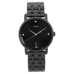 Rado DiaMaster Keramik-Damenuhr mit schwarzem Diamant-Zifferblatt R14063717