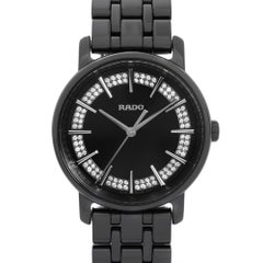 Rado Diamaster Ceramic Diamond Black Dial Quartz Ladies Watch R14063727