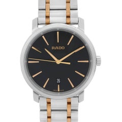 Rado Diamaster Two-Tone Stainless Steel Black Dial Quartz Mens Watch R14078163