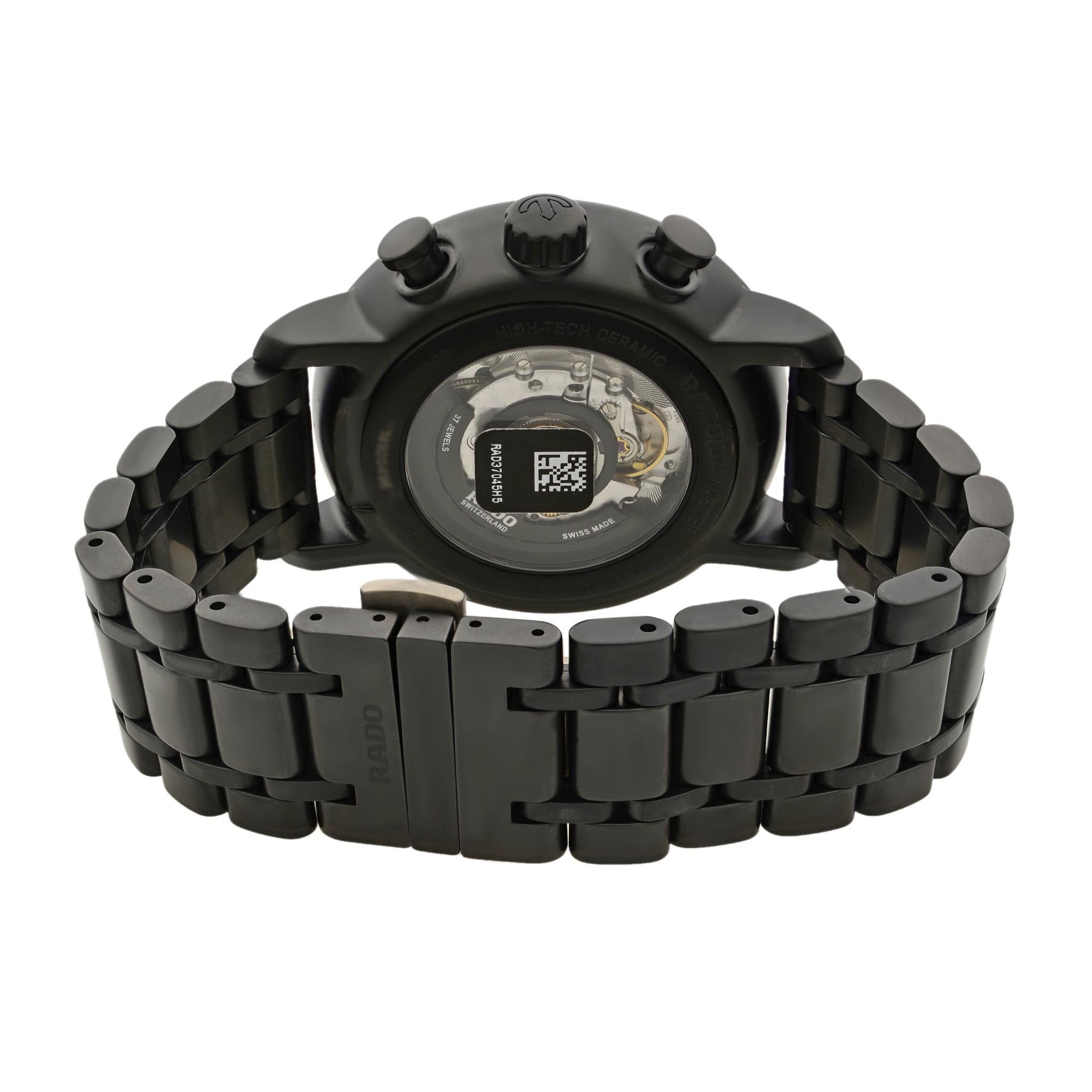 Rado Diamaster XXL Ceramic Black Dial Automatic Men's Watch R14090192 2