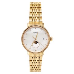 Rado Diamond Rose Gold Plated Stainless Steel Coupole Women's Wristwatch 34 mm