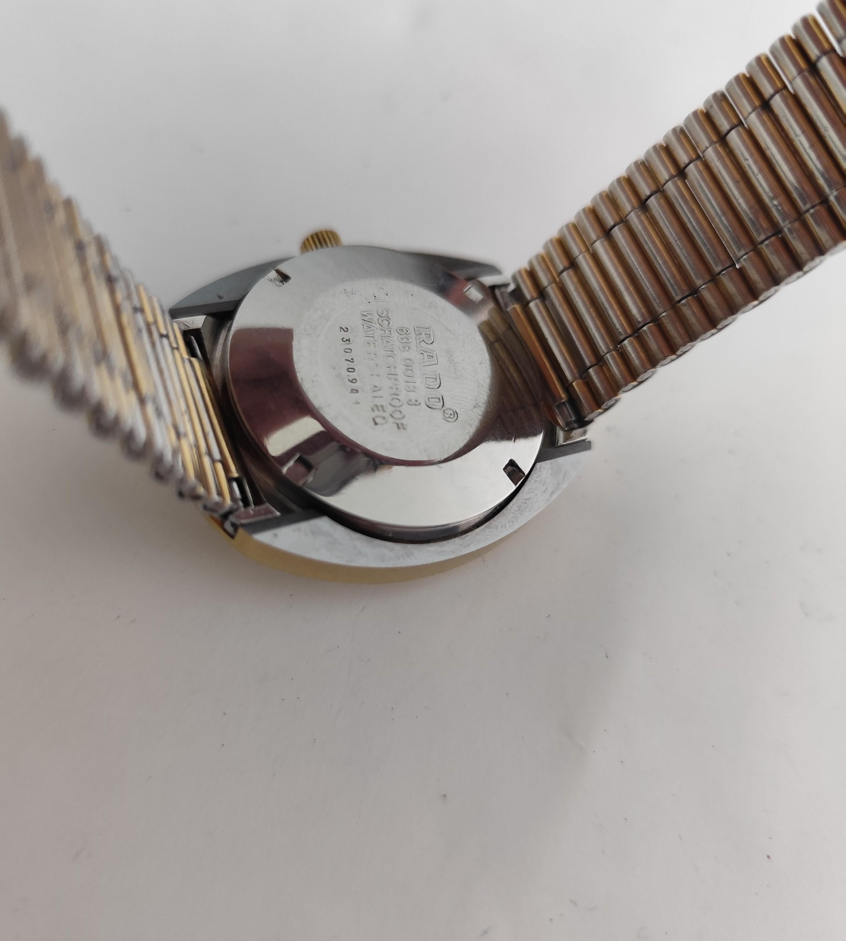 Rado Diastar Automatic Gold-Tone Rare Dial Men Watch in vendita 6