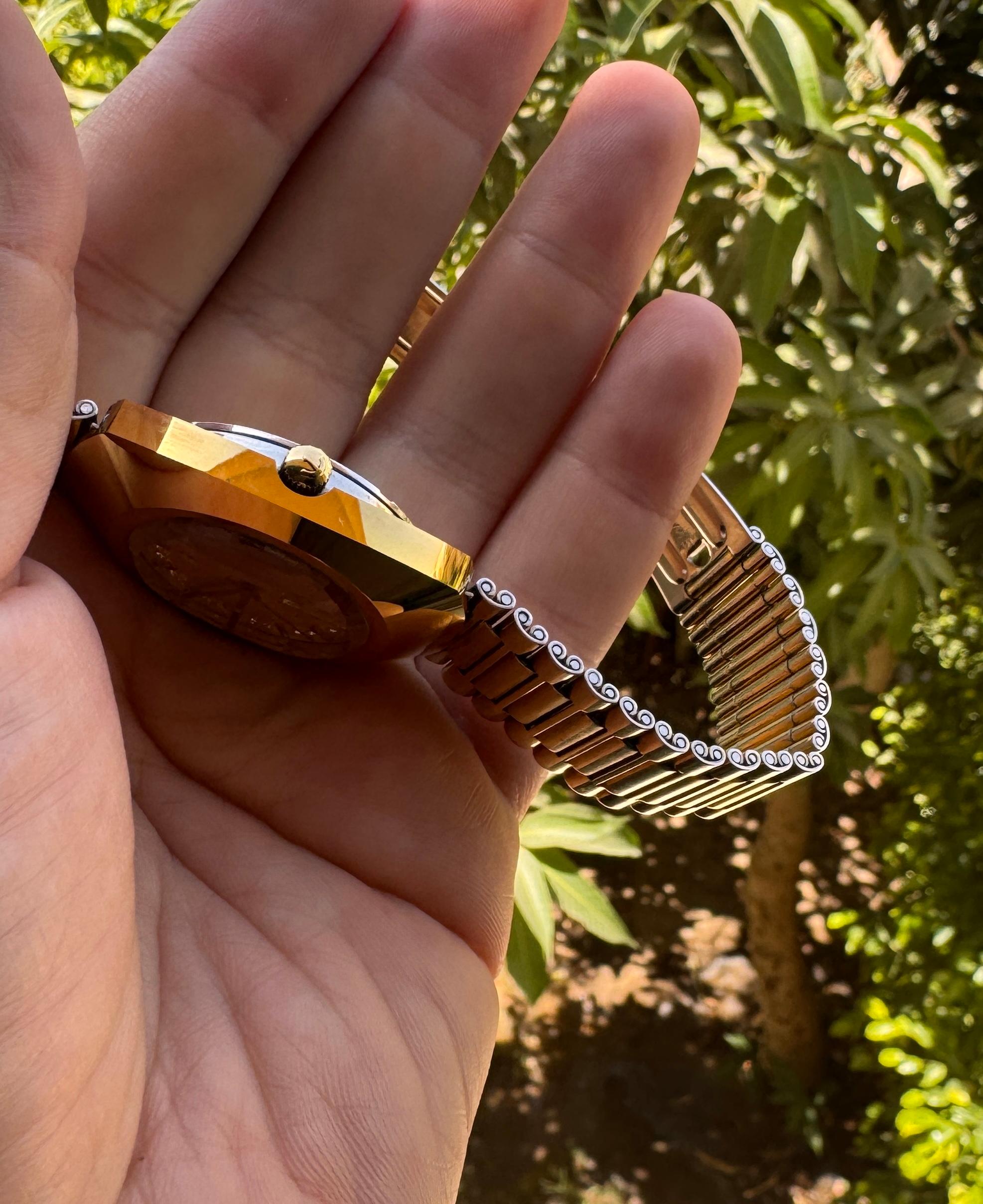 Rado Diastar Automatic Gold-Tone Rare Dial Men Watch in vendita 7