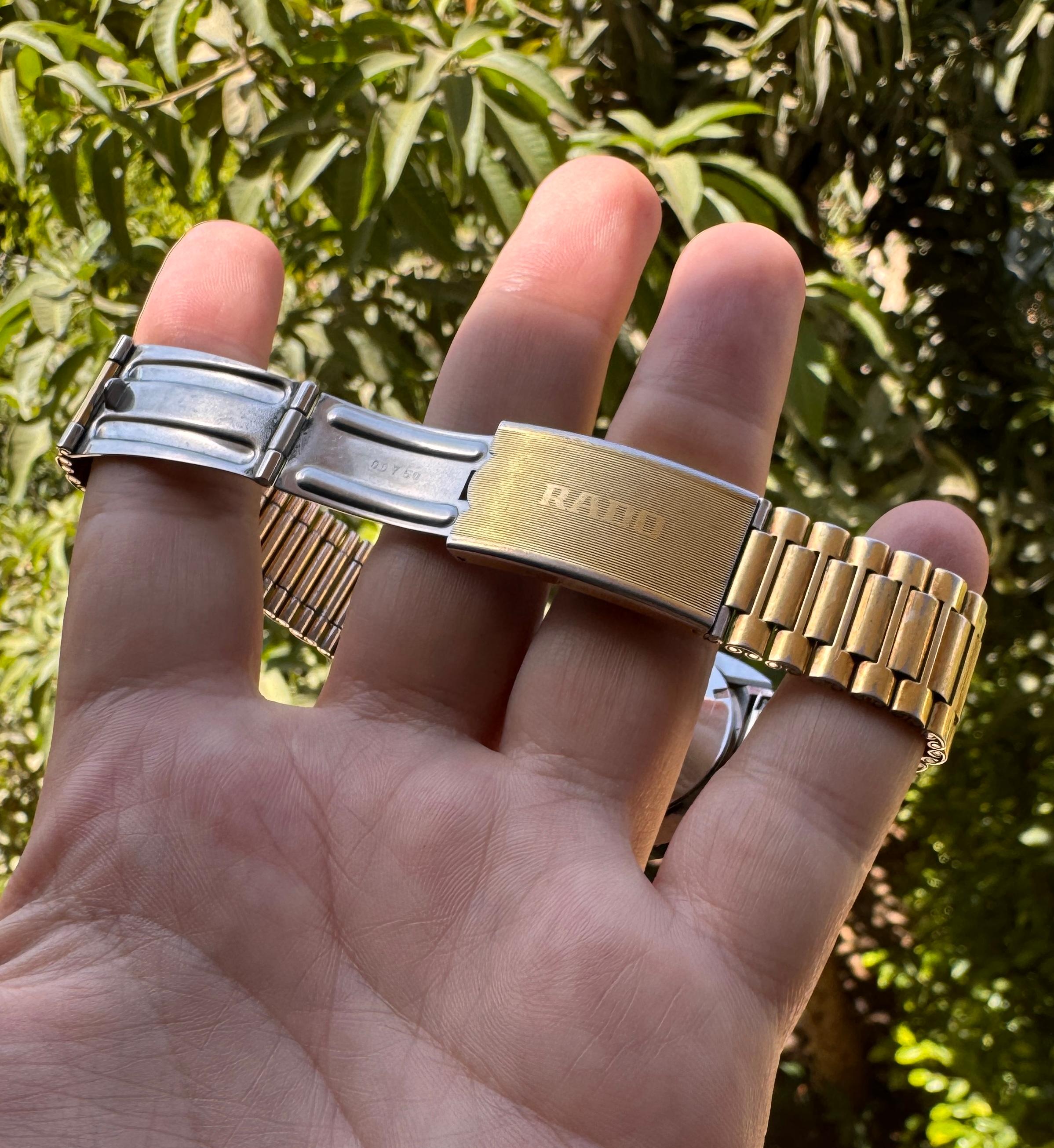 Rado Diastar Automatic Gold-Tone Rare Dial Men Watch in vendita 10