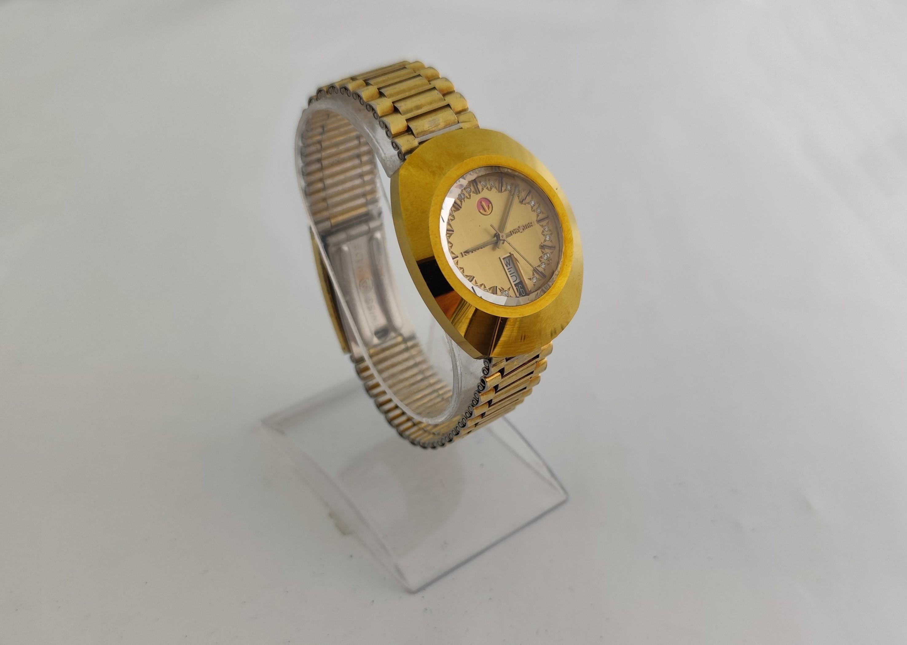 Rado Diastar Automatic Gold-Tone Rare Dial Men Watch in vendita 14