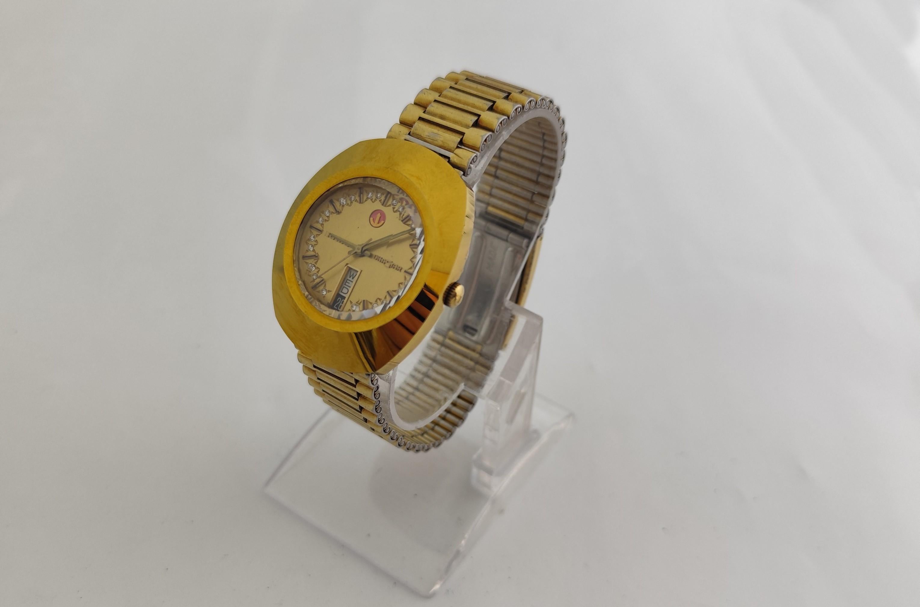 da uomo o donna Rado Diastar Automatic Gold-Tone Rare Dial Men Watch in vendita