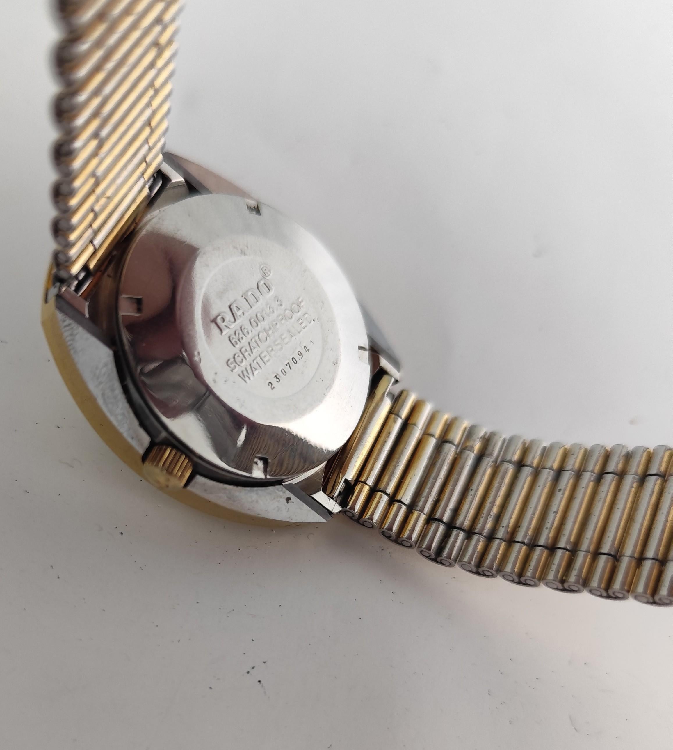 Rado Diastar Automatic Gold-Tone Rare Dial Men Watch in vendita 5