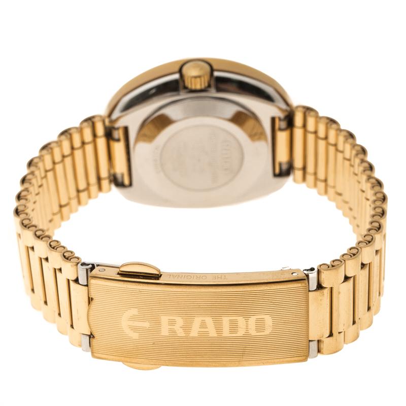 Contemporary Rado Diastar Gold Plated SS Gold Women's Wristwatch 27 mm