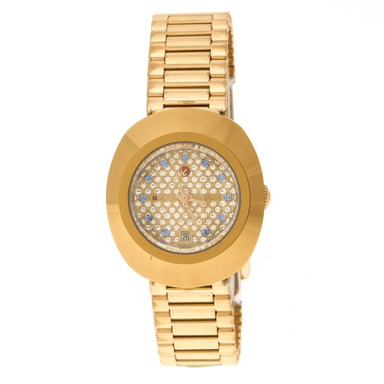 Rado Diastar Gold Plated Ss Gold Women S Wristwatch 27 Mm For Sale At 1stdibs