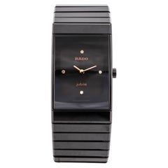 Rado DiaStar Jubilé Schwarzes Keramik-Diamant-Zifferblatt Quarz Damenuhr 153.0349.3