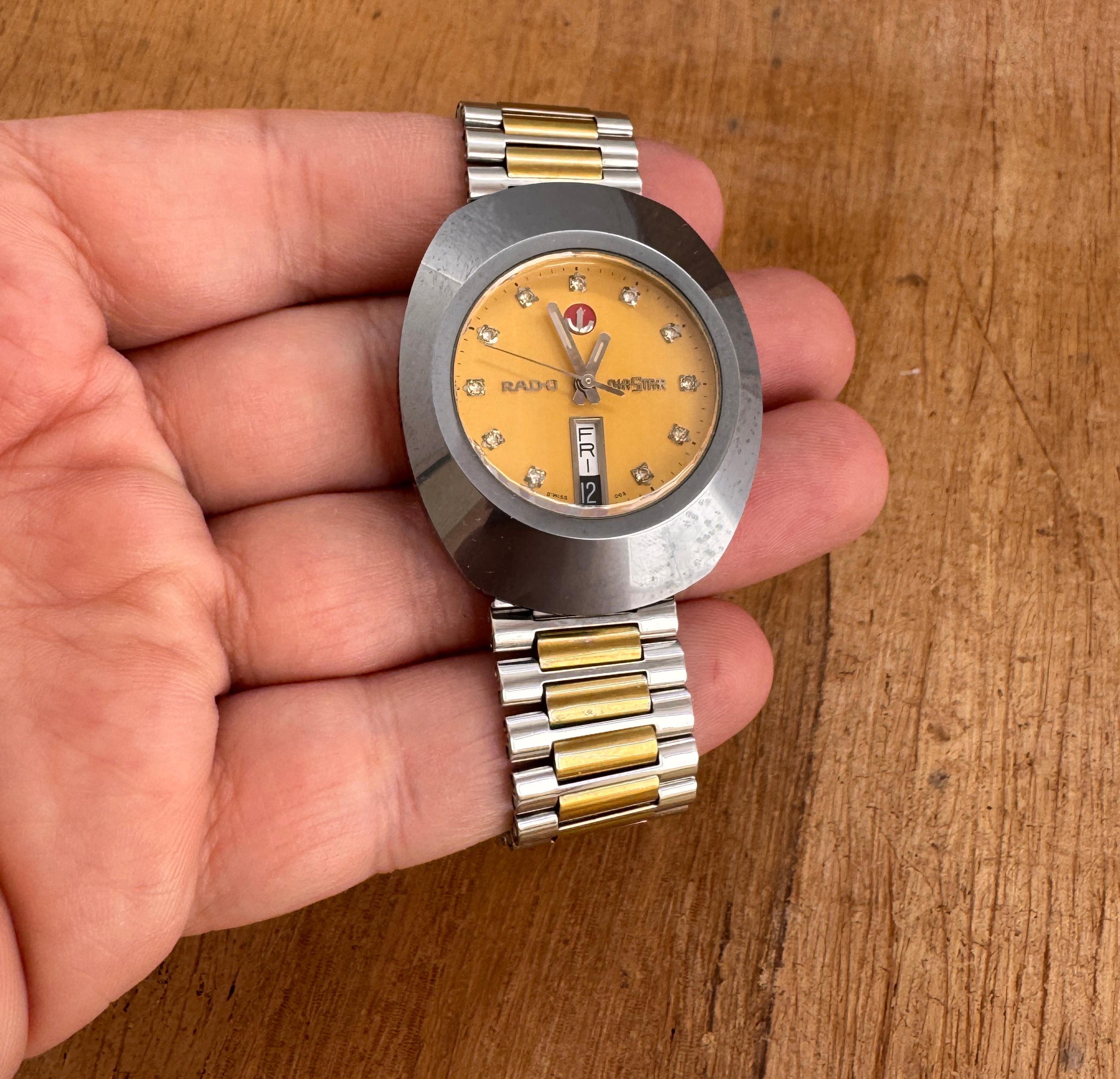 Rado Diastar Original Automatic 63603083 Two Tone Watch In Good Condition For Sale In Toronto, CA