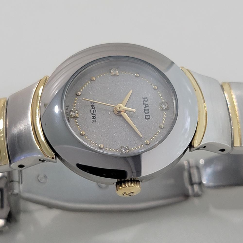 RADO Diastar Orologio da donna al quarzo in acciaio inossidabile con quadrante diamantato 24 mm RJC213 in vendita 1