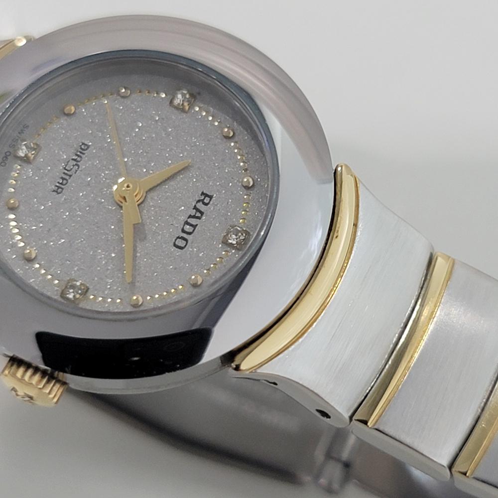 RADO Diastar Orologio da donna al quarzo in acciaio inossidabile con quadrante diamantato 24 mm RJC213 in vendita 2