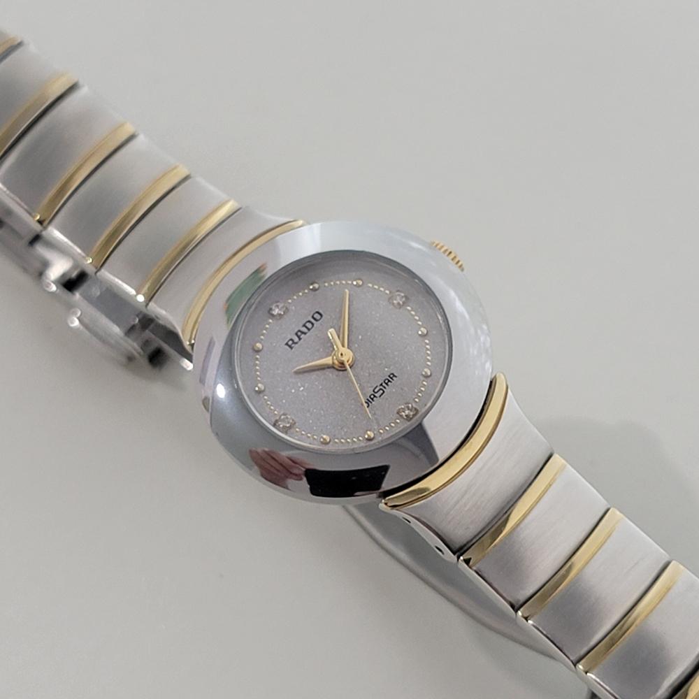 RADO Diastar Orologio da donna al quarzo in acciaio inossidabile con quadrante diamantato 24 mm RJC213 in vendita 3