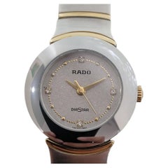 Rado Diastar Stainless Steel Diamond Dial 24mm Ladies Quartz Dress Watch RJC213