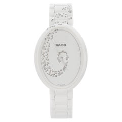 Rado Esenza Ceramic Diamond White Dial Ladies Quartz Watch R53042712