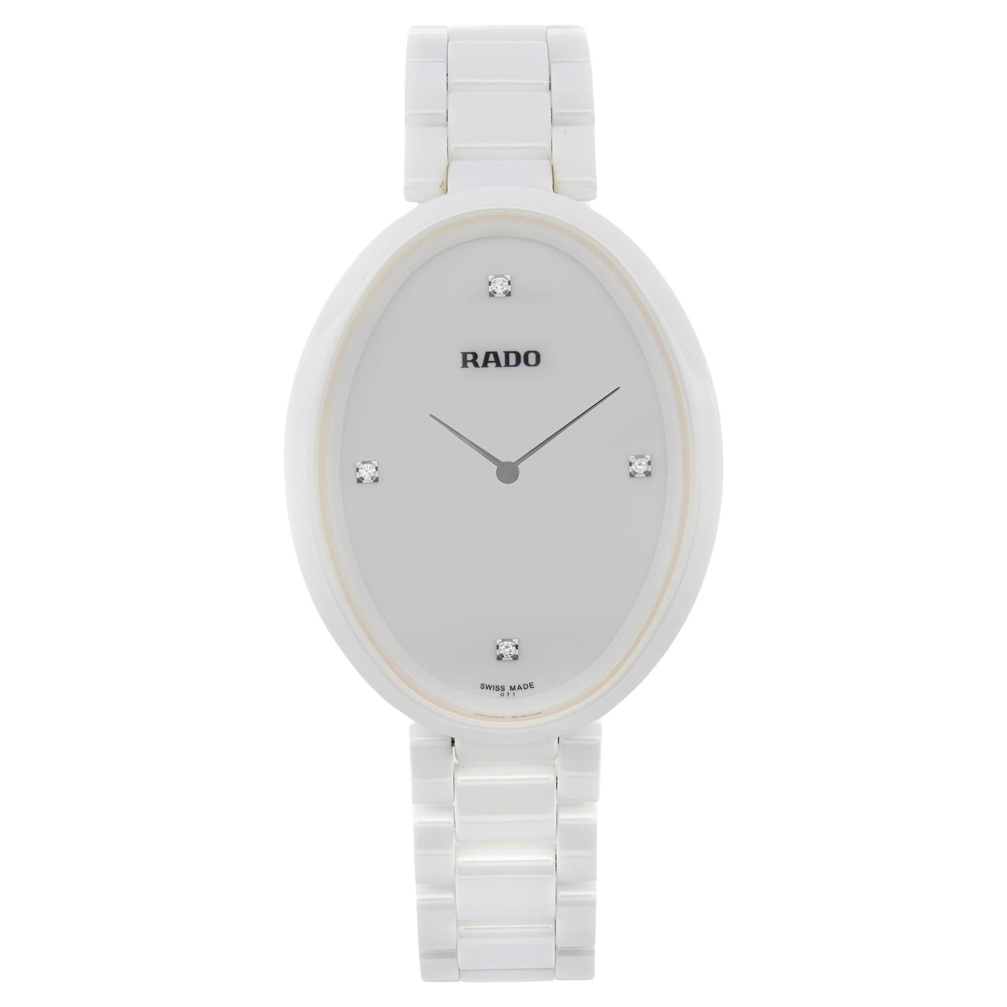 Rado Esenza Ceramic Touch White Diamond Dial Quartz Ladies Watch R53092712 For Sale