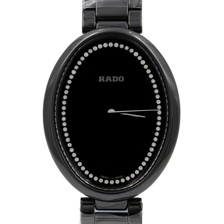 Rado Esenza Black Diamond Dial Ceramic Quartz Ladies Watch R53093722 For Sale At 1stdibs